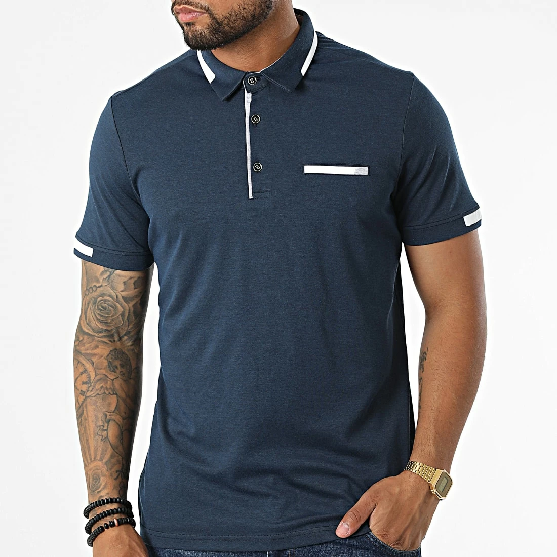 Le moins cher 🛒 Polo Manches Courtes 572 Bleu Marine de Armita ✨ 3 Le moins cher 🛒 Polo Manches Courtes 572 Bleu Marine de Armita ✨ – Image 3