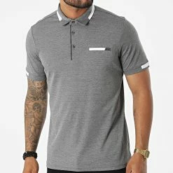 Meilleur prix 🌟 Polo Manches Courtes 572 Noir Chiné de Armita 🔥