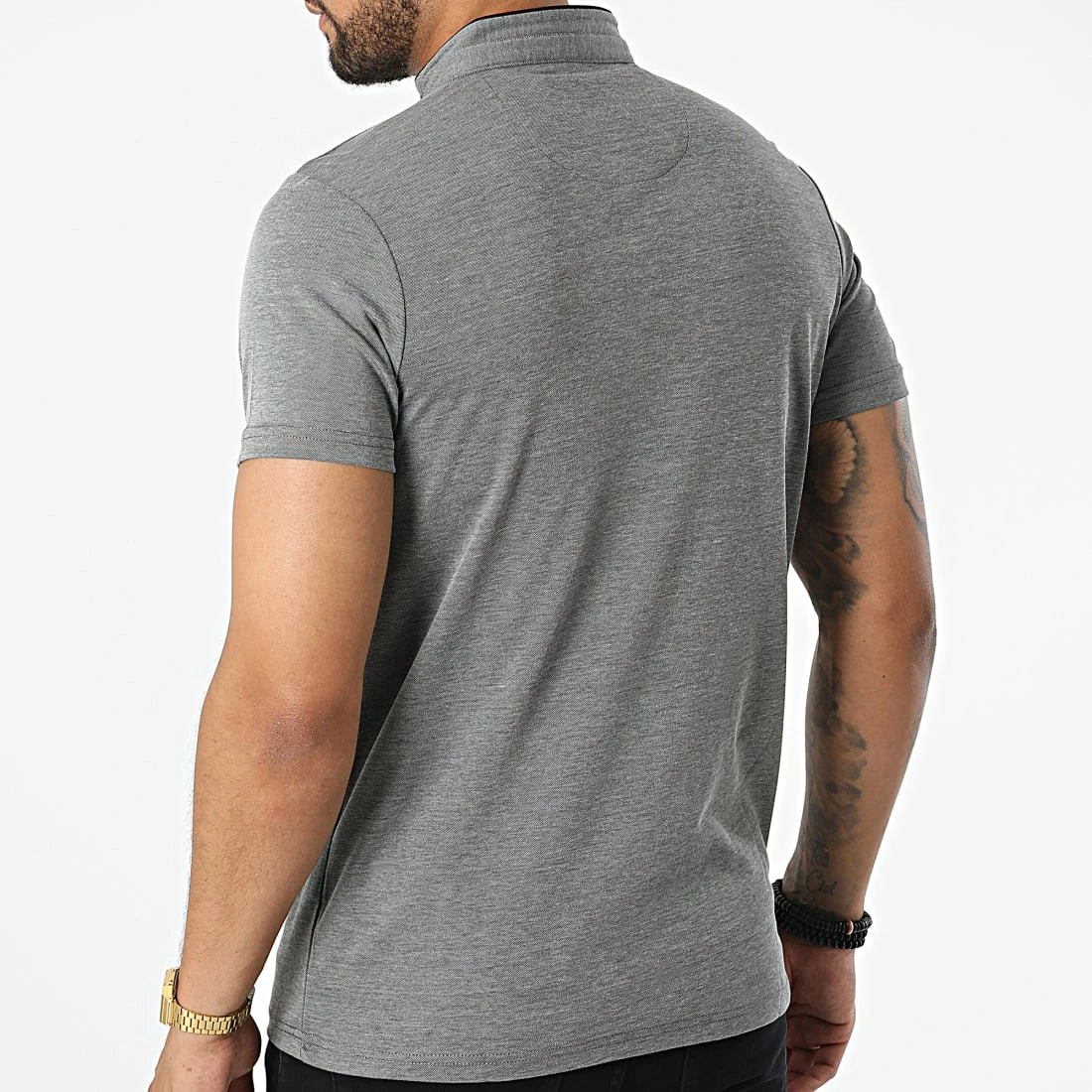 Meilleur prix ⭐ Polo Manches Courtes 571 Noir Chiné de Armita 🌟 4 Meilleur prix ⭐ Polo Manches Courtes 571 Noir Chiné de Armita 🌟 – Image 4