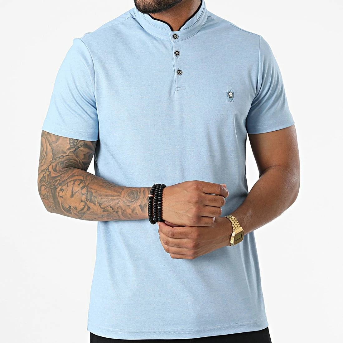 Meilleur prix 🛒 Polo Manches Courtes 571 Bleu Clair de Armita 🤩 3 Meilleur prix 🛒 Polo Manches Courtes 571 Bleu Clair de Armita 🤩 – Image 3