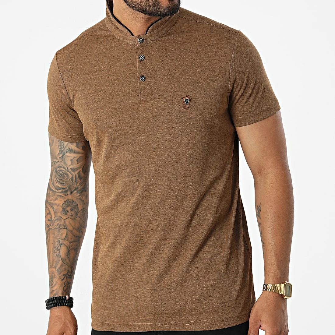 De gros ⭐ Polo Manches Courtes 571 Camel Chiné de Armita 👍 1 De gros ⭐ Polo Manches Courtes 571 Camel Chiné de Armita 👍