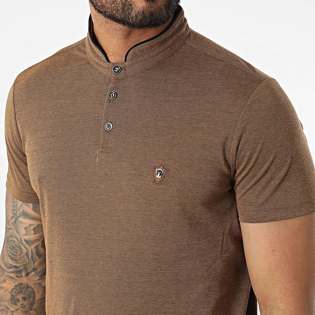 De gros ⭐ Polo Manches Courtes 571 Camel Chiné de Armita 👍 2 De gros ⭐ Polo Manches Courtes 571 Camel Chiné de Armita 👍 – Image 2