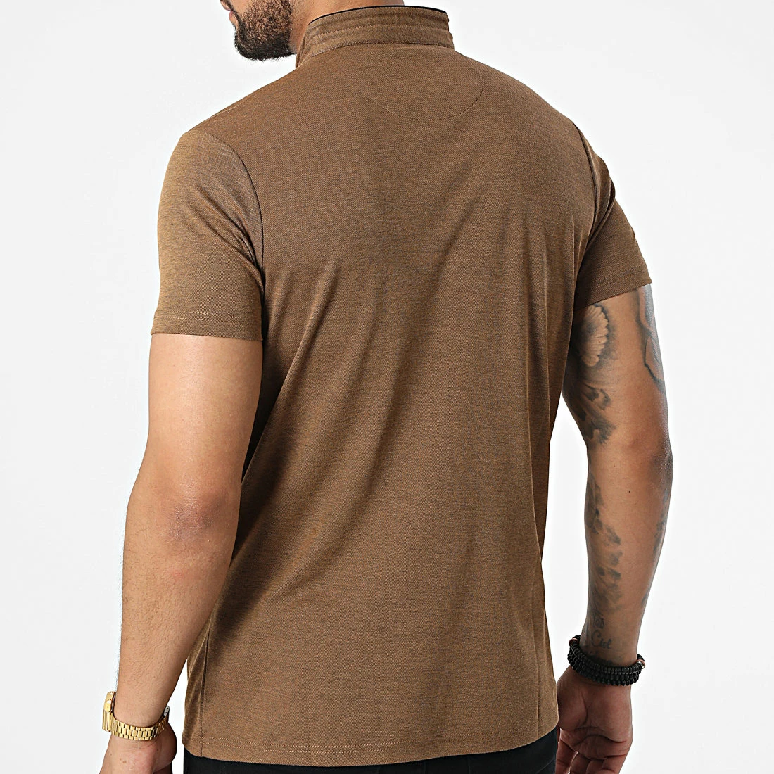 De gros ⭐ Polo Manches Courtes 571 Camel Chiné de Armita 👍 4 De gros ⭐ Polo Manches Courtes 571 Camel Chiné de Armita 👍 – Image 4