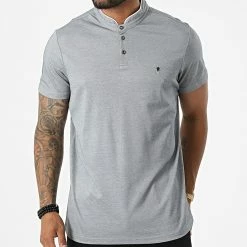 Nouveau 🌟 Polo Manches Courtes 571 Gris Chiné de Armita ⭐ -Armita Soldes 2022 armita 329082 POLO 571 GRIS 20220722T161526 03