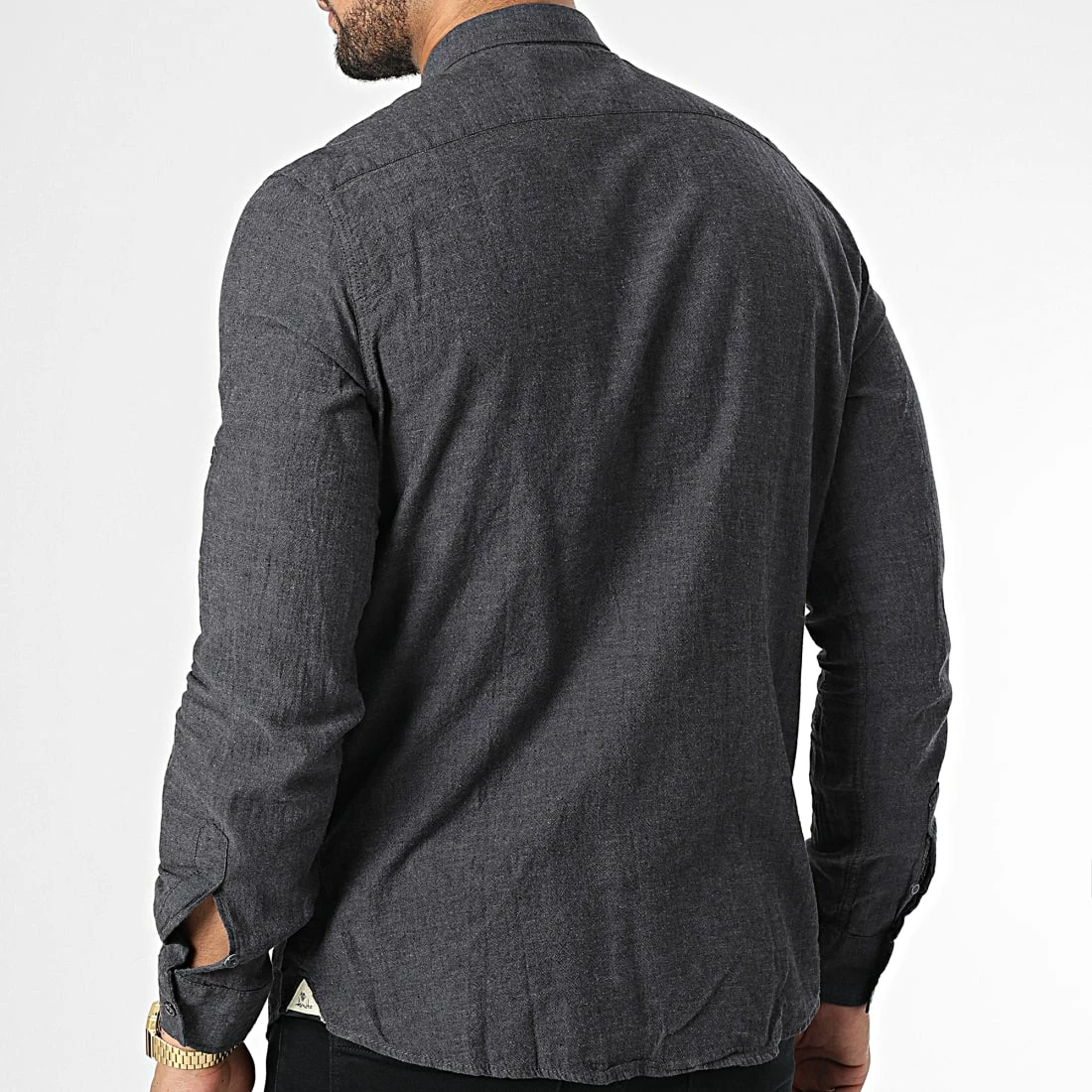 Remise 😀 Chemise Manches Longues CH-5119 Gris Anthracite Chiné de Armita ⌛ 4 Remise 😀 Chemise Manches Longues CH-5119 Gris Anthracite Chiné de Armita ⌛ – Image 4