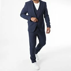 Coupon 👏 Ensemble Costume 3 Pièces 6740 Bleu Marine de Armita 😀