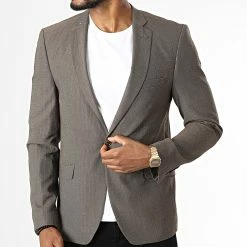 Meilleure vente ✔️ Veste Blazer F8009 Marron Chiné de Armita 🥰