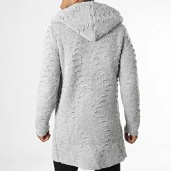 Grosses soldes ⭐ Cardigan Capuche Steve Gris Chiné de Armita 👍 -Armita Soldes 2022 armita 337363 STEVE GREY 20220919T154802 04