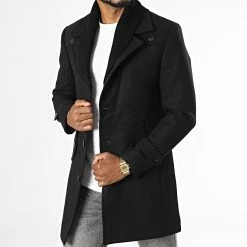 Remise 🎉 Manteau CAB034 Noir de Armita 👍