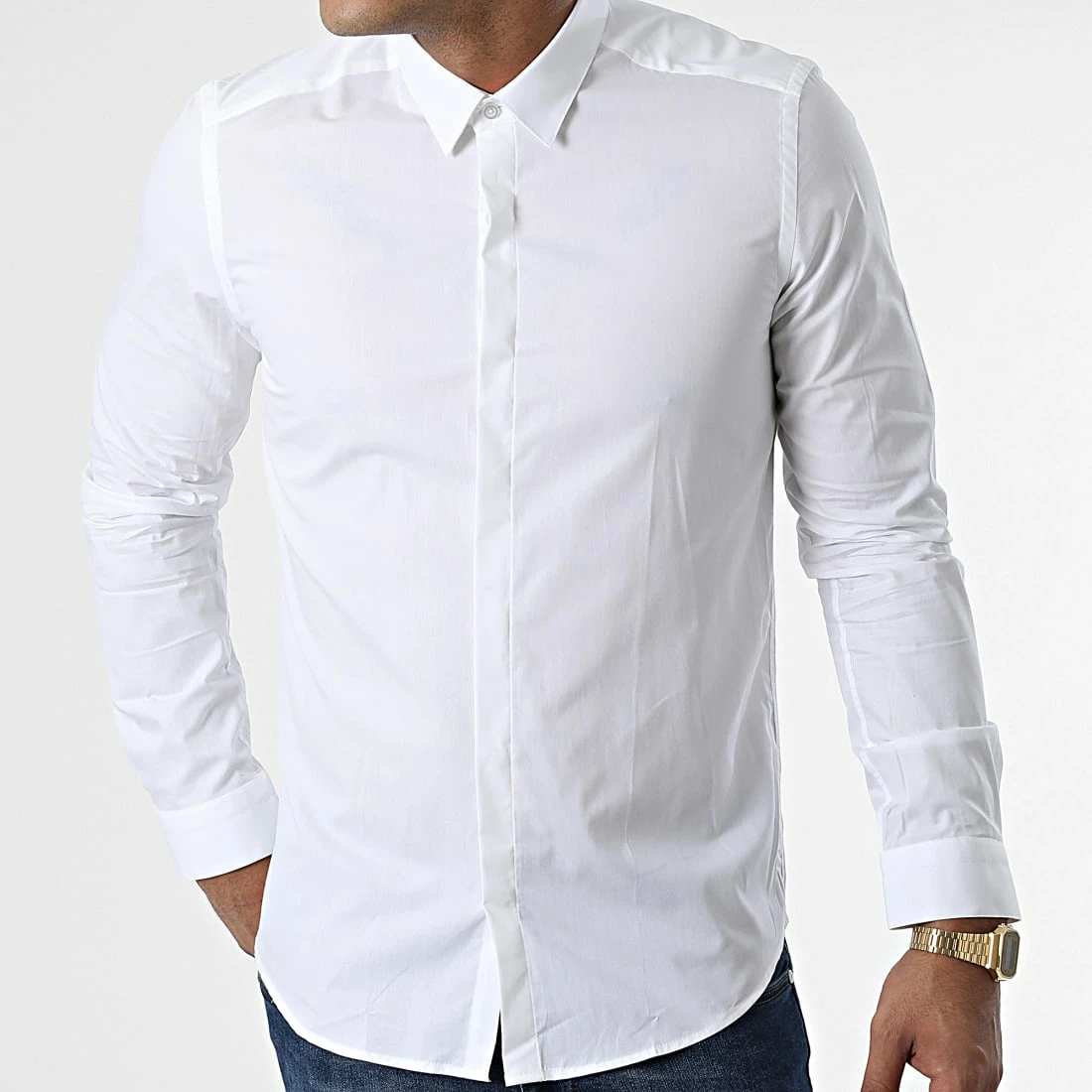 Meilleure affaire 😍 Chemise Manches Longues PCH-903 Blanc de Armita 🔥 3 Meilleure affaire 😍 Chemise Manches Longues PCH-903 Blanc de Armita 🔥 – Image 3