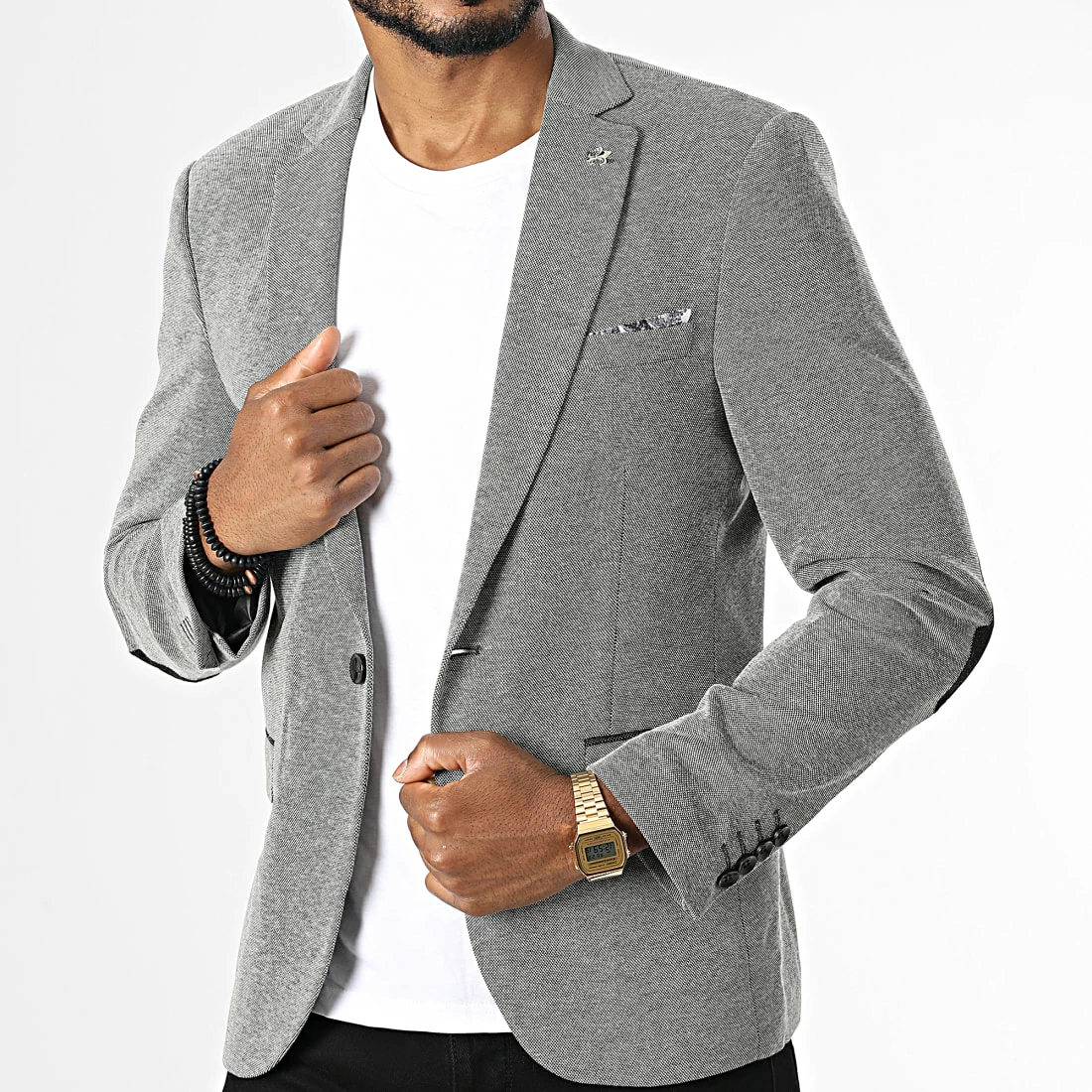 Acheter ✨ Veste Blazer B7065 Gris Anthracite Chiné de Armita 👏 1 Acheter ✨ Veste Blazer B7065 Gris Anthracite Chiné de Armita 👏