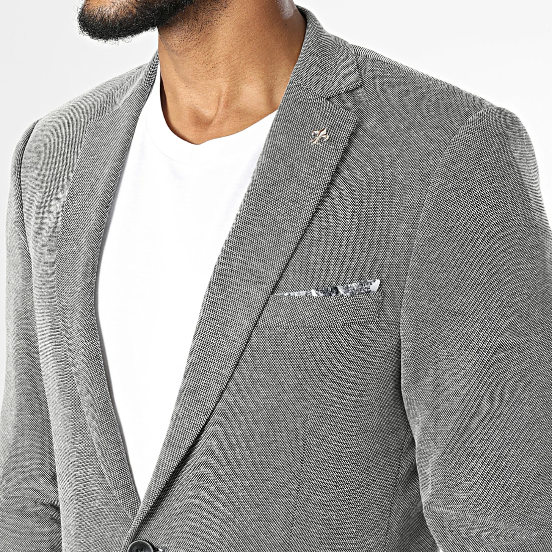 Acheter ✨ Veste Blazer B7065 Gris Anthracite Chiné de Armita 👏 2 Acheter ✨ Veste Blazer B7065 Gris Anthracite Chiné de Armita 👏 – Image 2