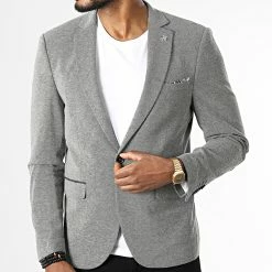 Acheter ✨ Veste Blazer B7065 Gris Anthracite Chiné de Armita 👏 6 Acheter ✨ Veste Blazer B7065 Gris Anthracite Chiné de Armita 👏 -Armita Soldes 2022 armita 337431 M B7065 BLACK 20220916T161153 03