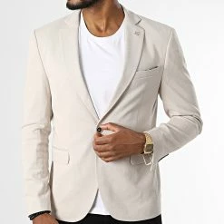 Tout neuf ⭐ Veste Blazer B7065 Beige Clair de Armita 🧨