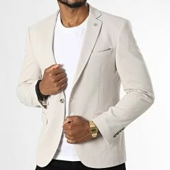 Tout neuf ⭐ Veste Blazer B7065 Beige Clair de Armita 🧨 -Armita Soldes 2022 armita 337434 M B7065 BEIGE 20220916T160929 03