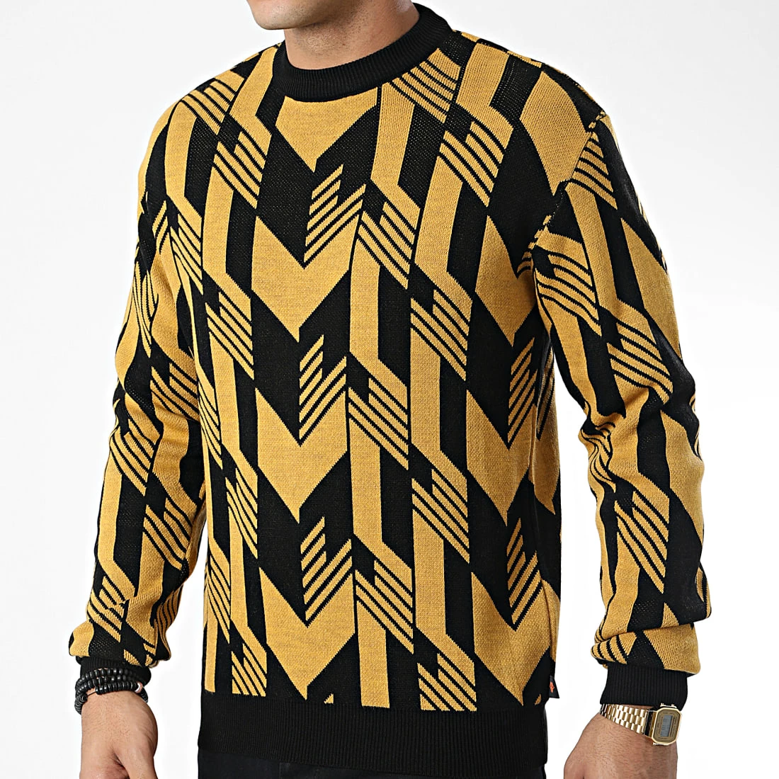 Budget đ Pull AVH-179 Jaune Noir de Armita â 1 Budget đ Pull AVH-179 Jaune Noir de Armita â