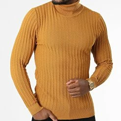 Bon marché 💯 Pull Col Roulé APR-334 Camel de Armita 🛒 -Armita Soldes 2022 armita 340517 APR 334 MUSTARD 20220929T161350 03