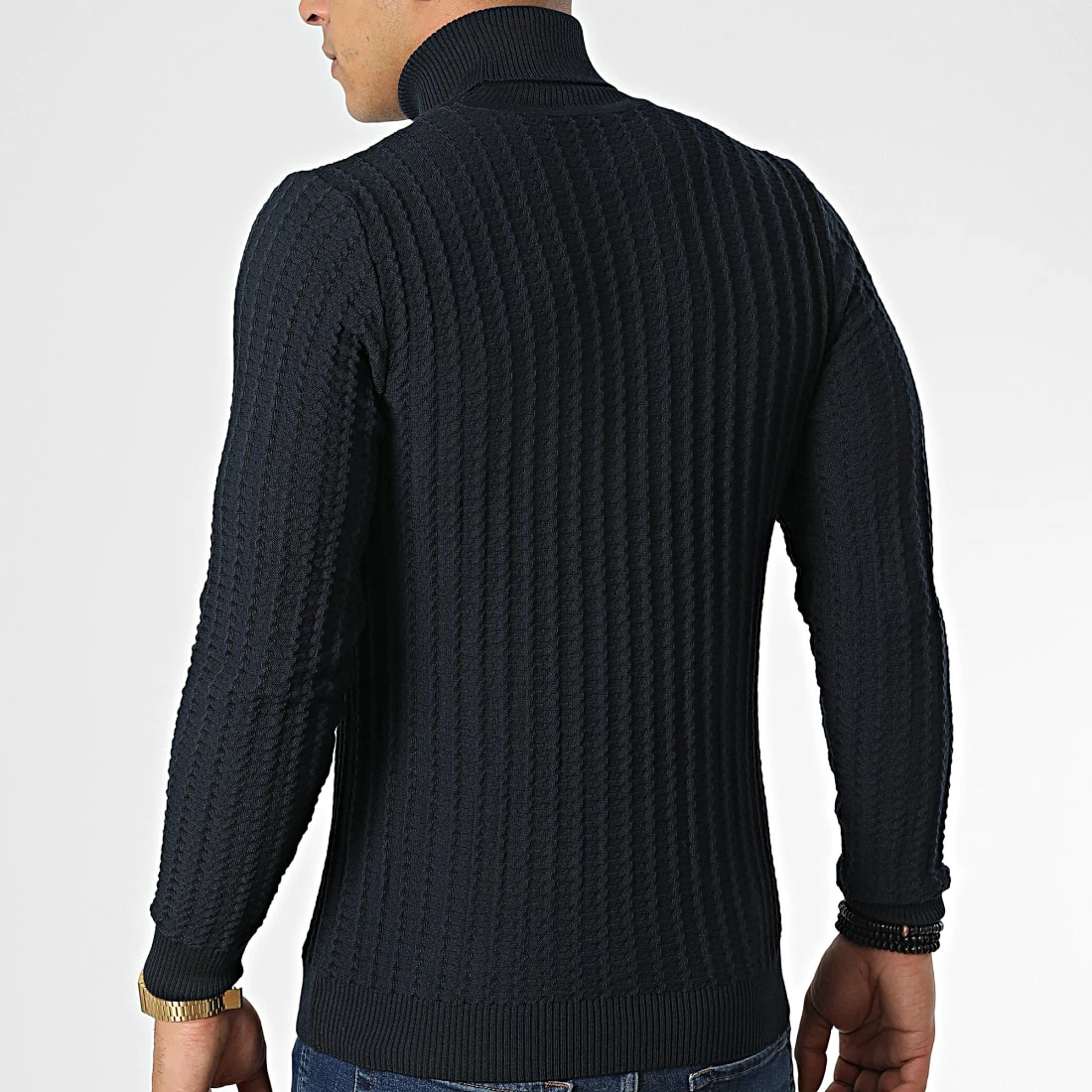 Meilleure affaire 🛒 Pull Col Roulé APR-334 Bleu Marine de Armita ✨ 4 Meilleure affaire 🛒 Pull Col Roulé APR-334 Bleu Marine de Armita ✨ – Image 4