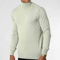 Remise ⭐ Pull Col Roulé AVR-176 Vert Clair de Armita 🔥